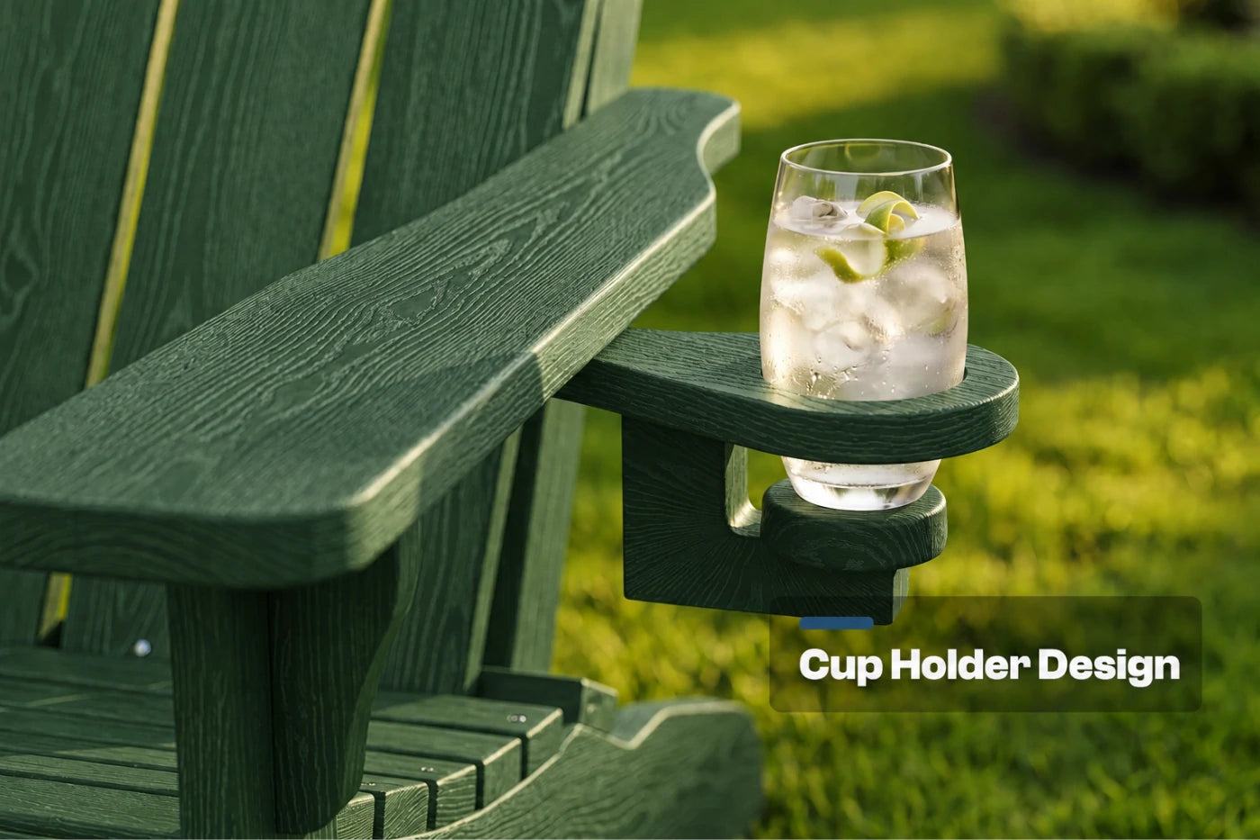 HDPE Reclining Adirondack Chair with Footrest