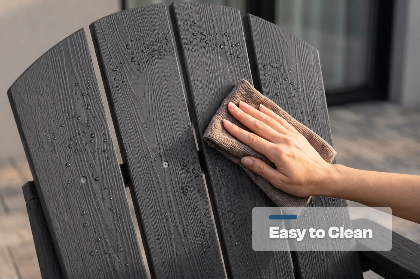 HDPE Reclining Adirondack Chair with Footrest
