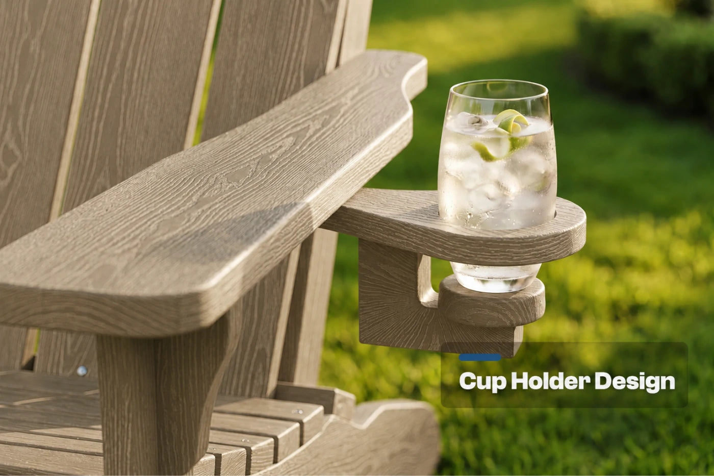 HDPE Reclining Adirondack Chair with Footrest