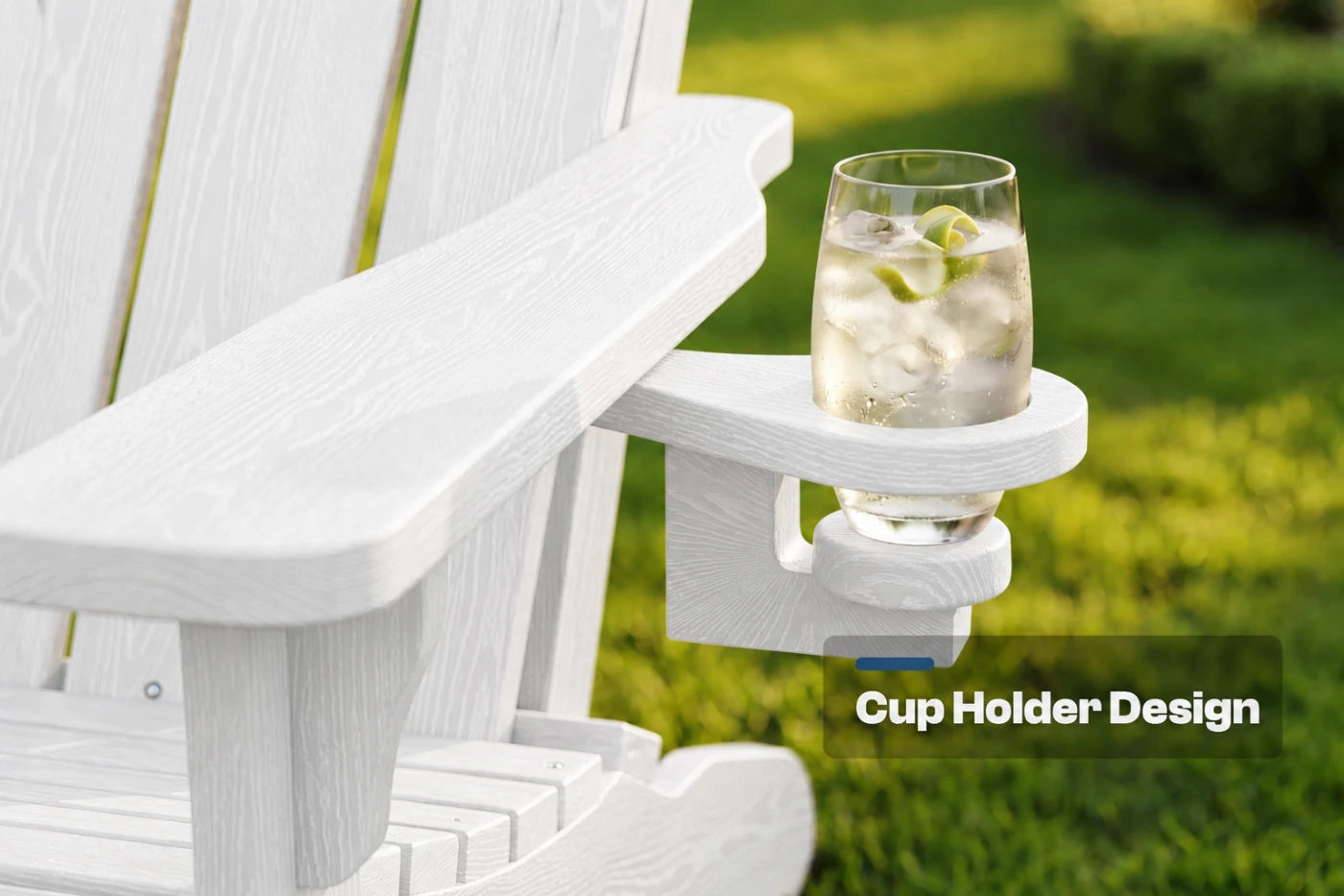 HDPE Reclining Adirondack Chair with Footrest