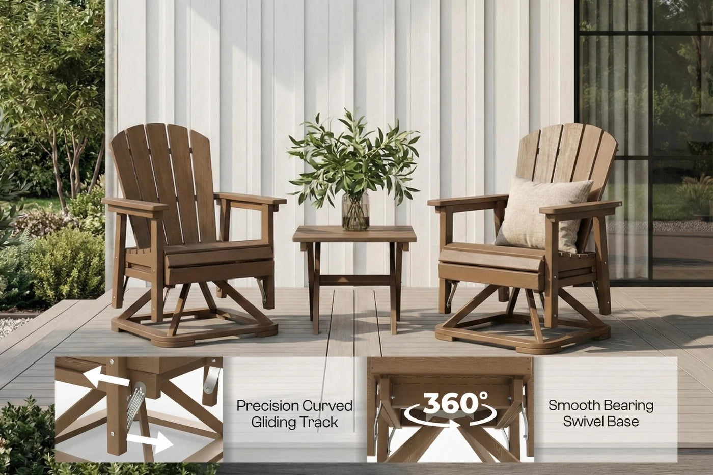 Perli™ Adirondack Swivel Glider Chair