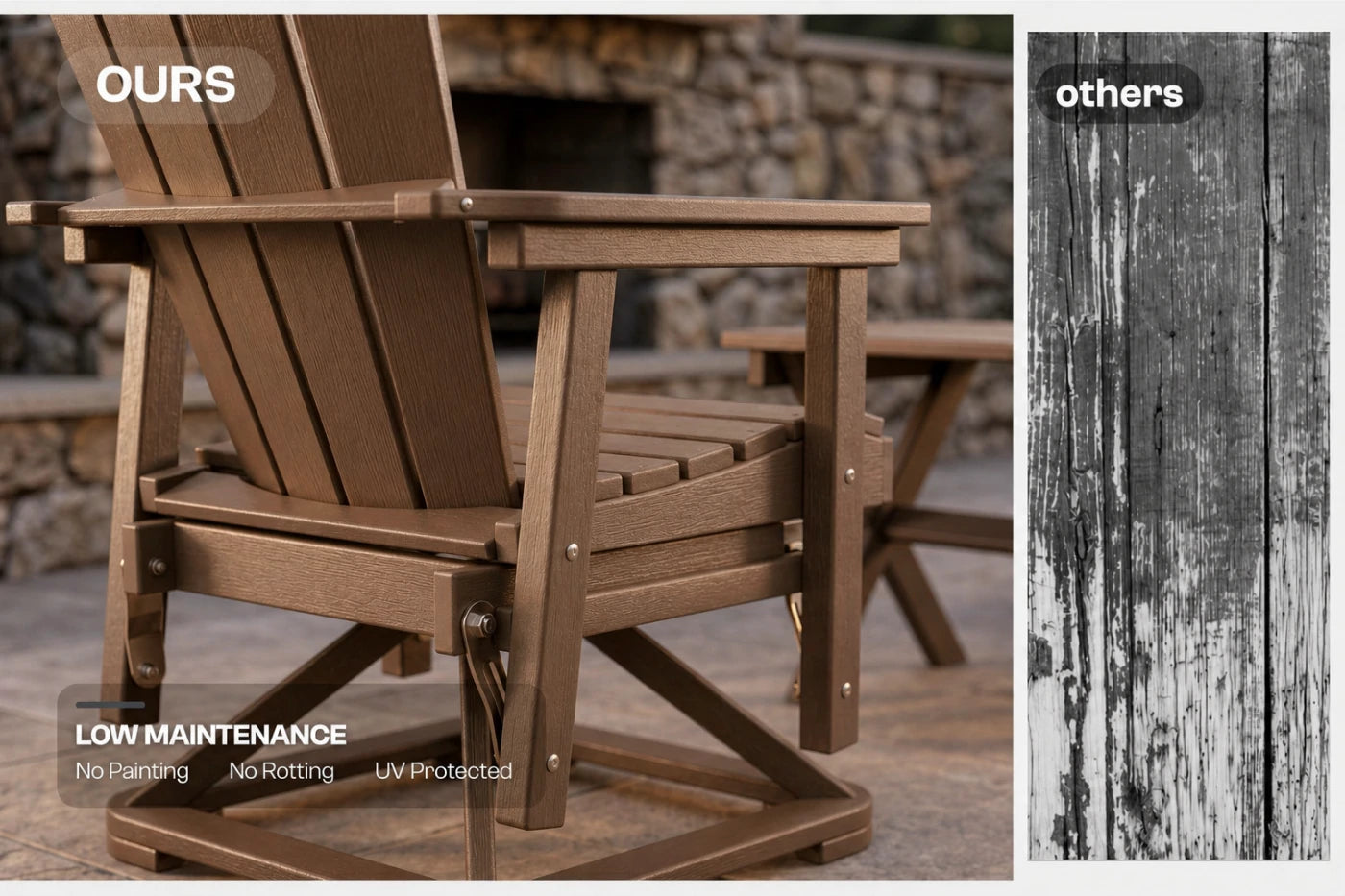 Perli™ Adirondack Swivel Glider Chair