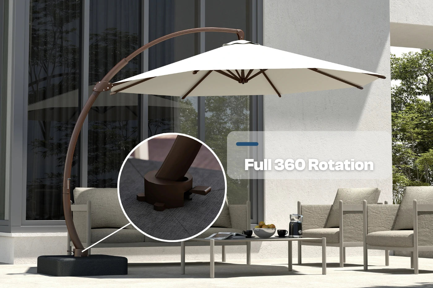 Cantilever Umbrella with Base