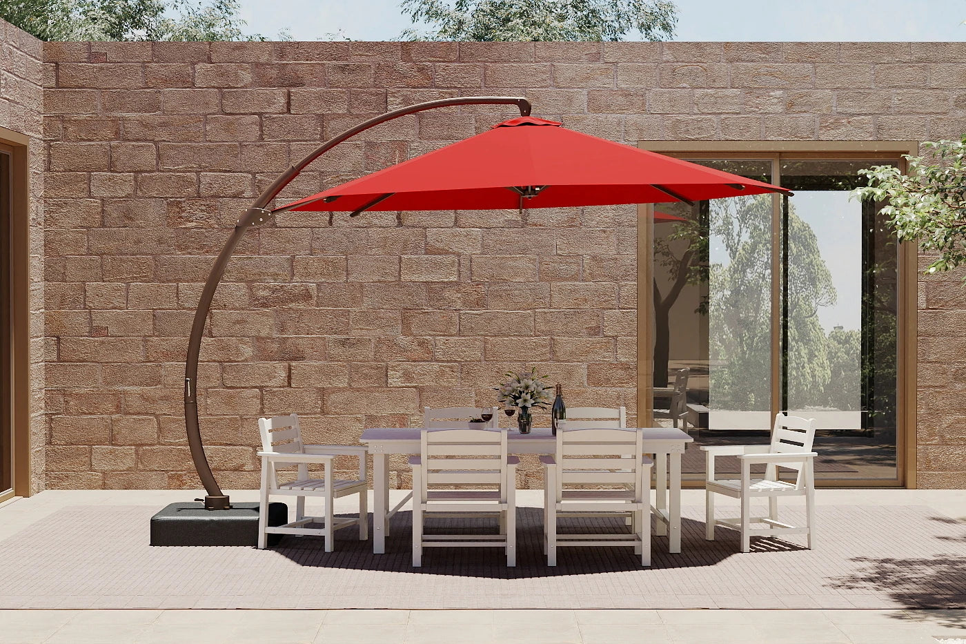 Cantilever Umbrella with Base