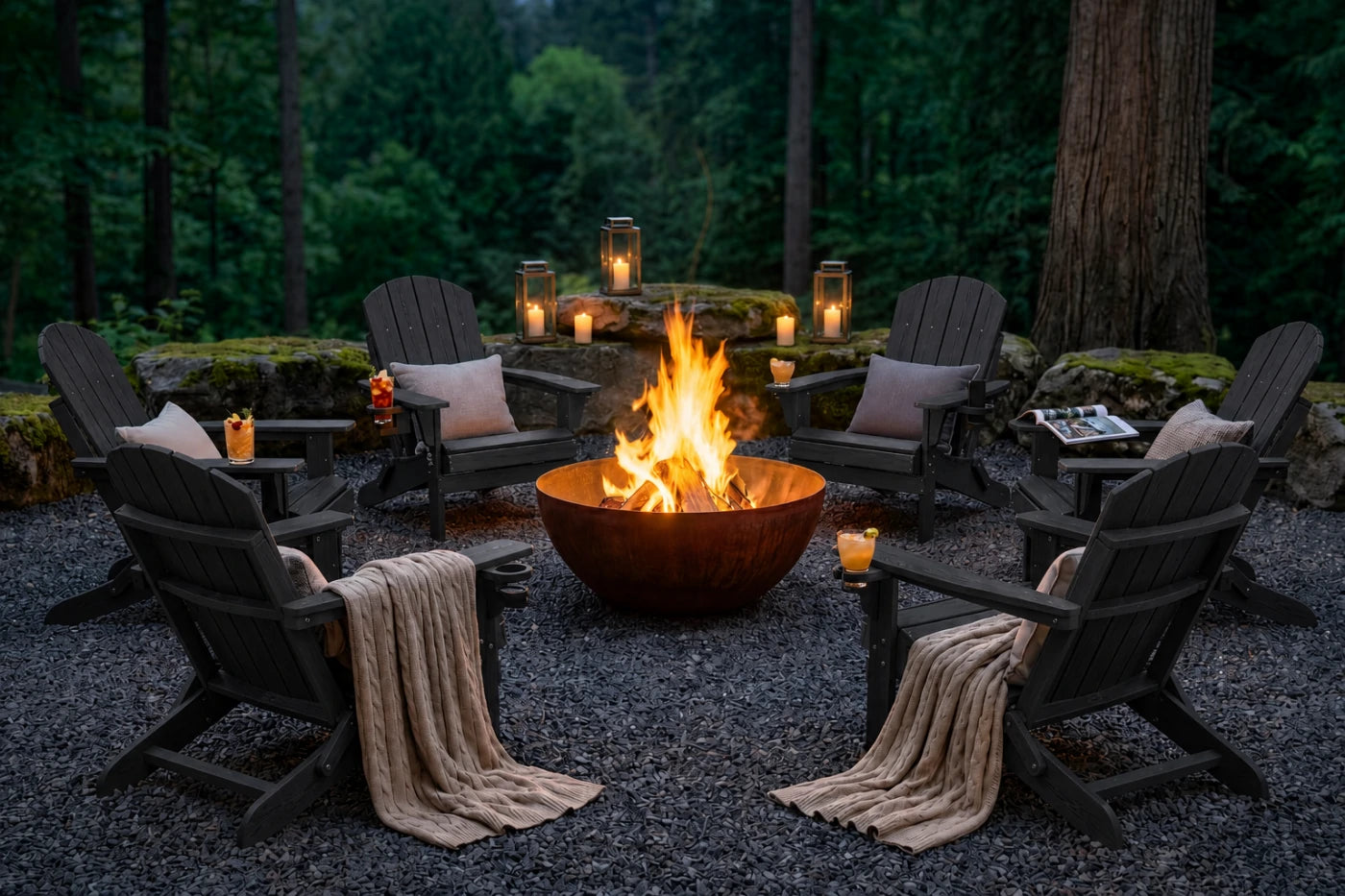 HDPE Reclining Adirondack Chair