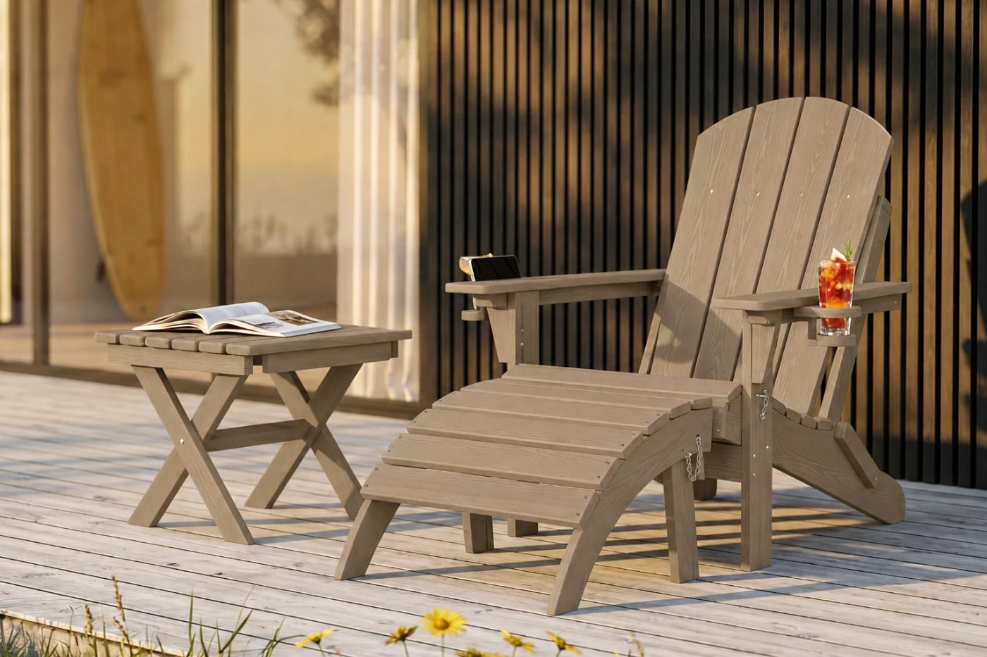 HDPE Reclining Adirondack Chair