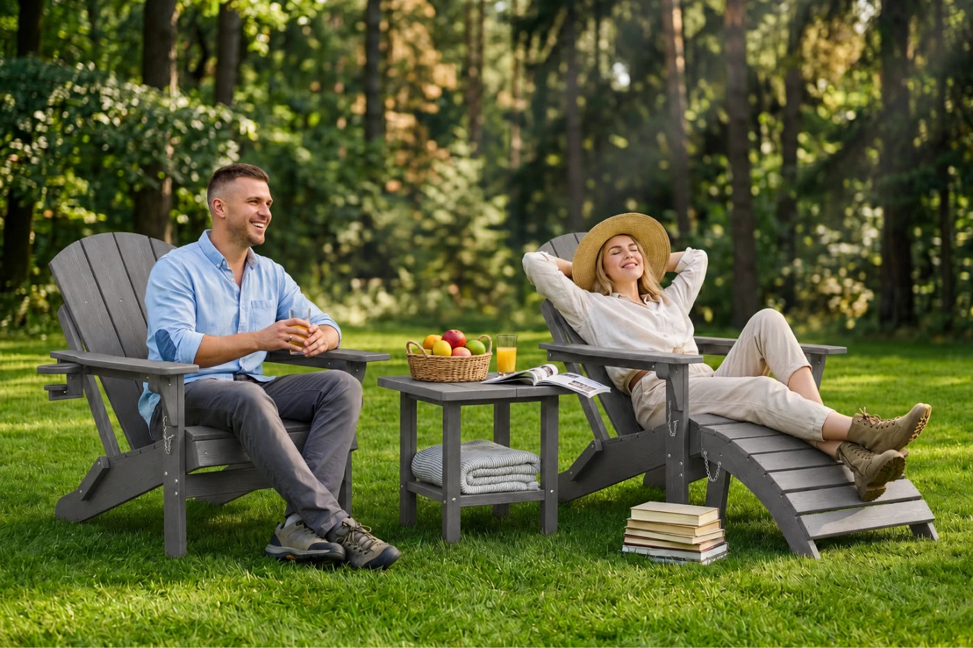 HDPE Reclining Adirondack Chair