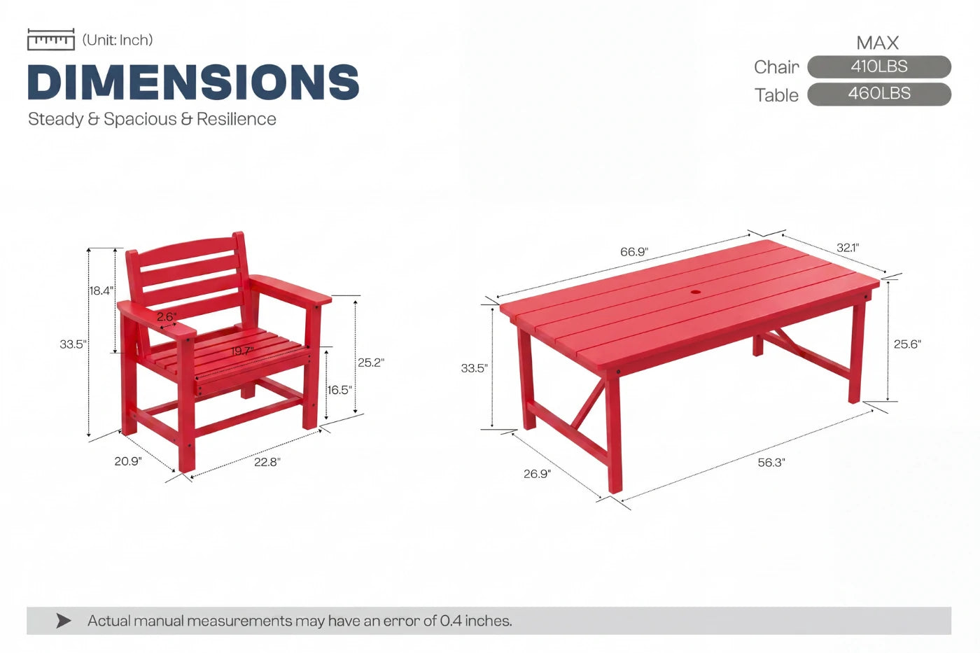 HDPE Outdoor Dining Set