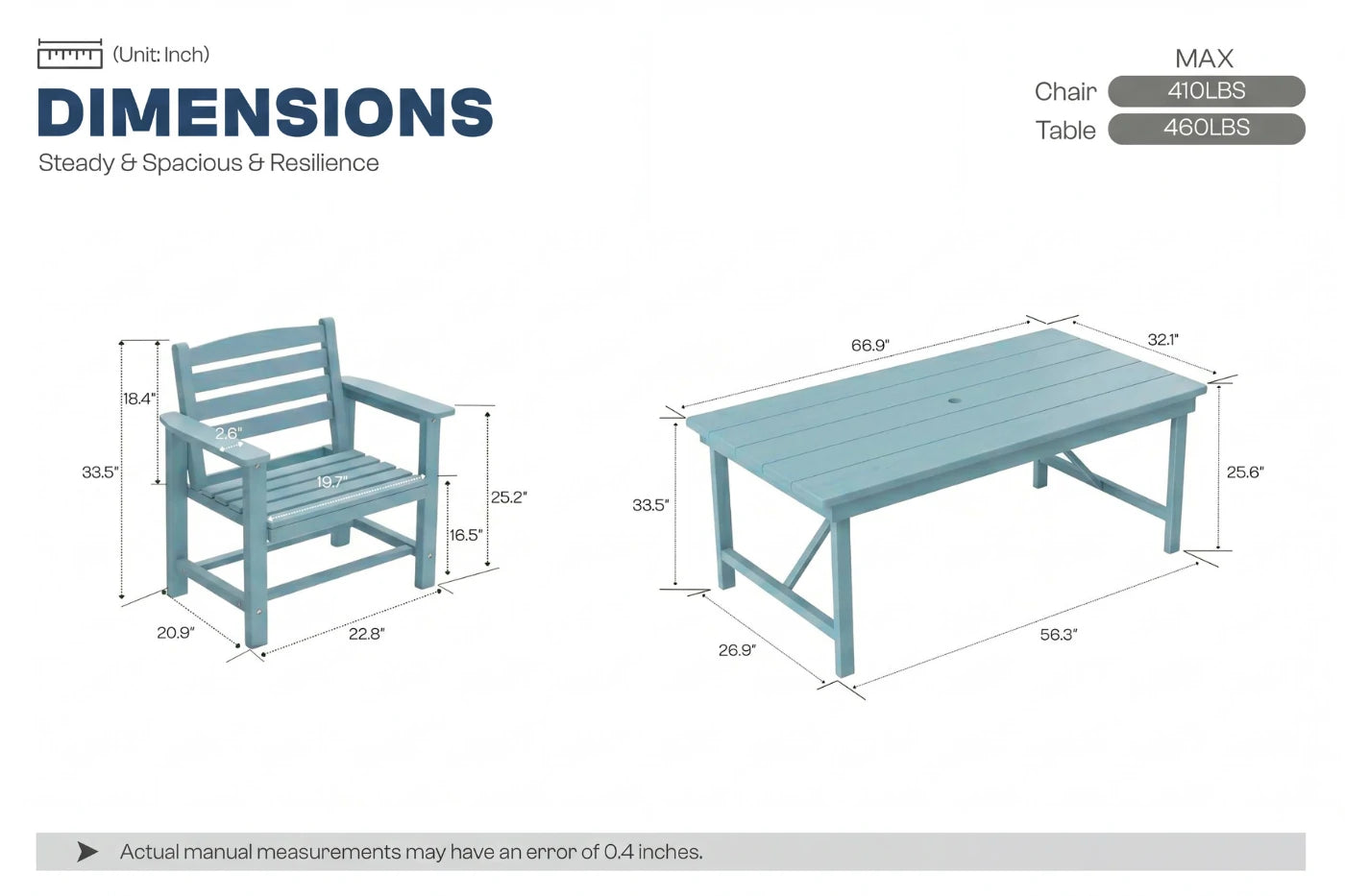 HDPE Outdoor Dining Set