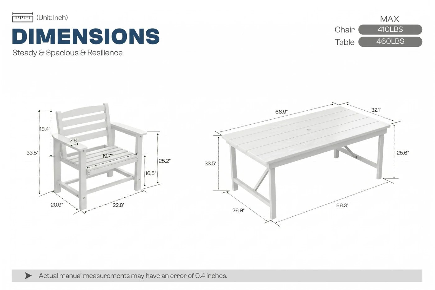 HDPE Outdoor Dining Set