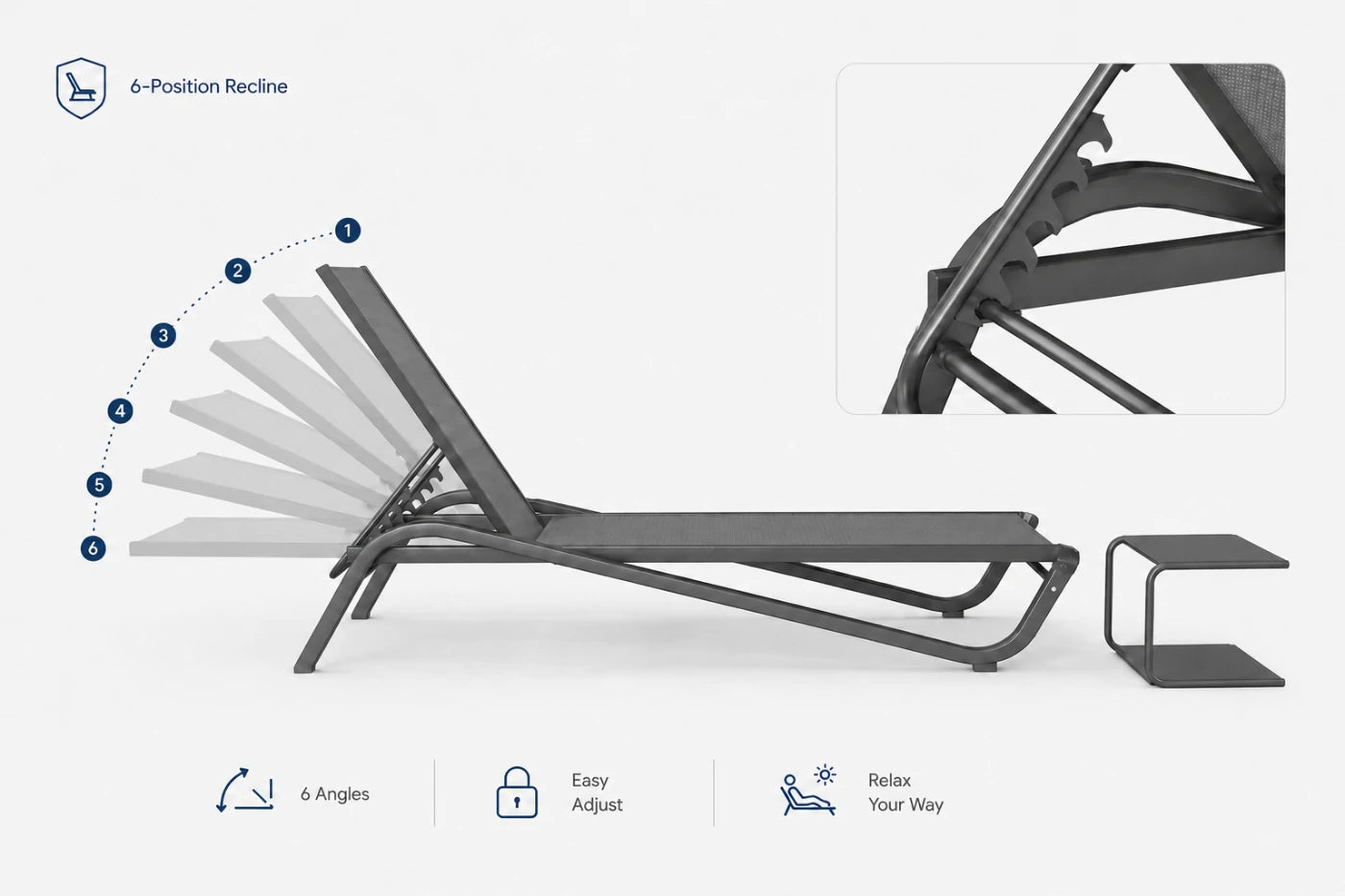 Aluminum Outdoor Chaise Lounge