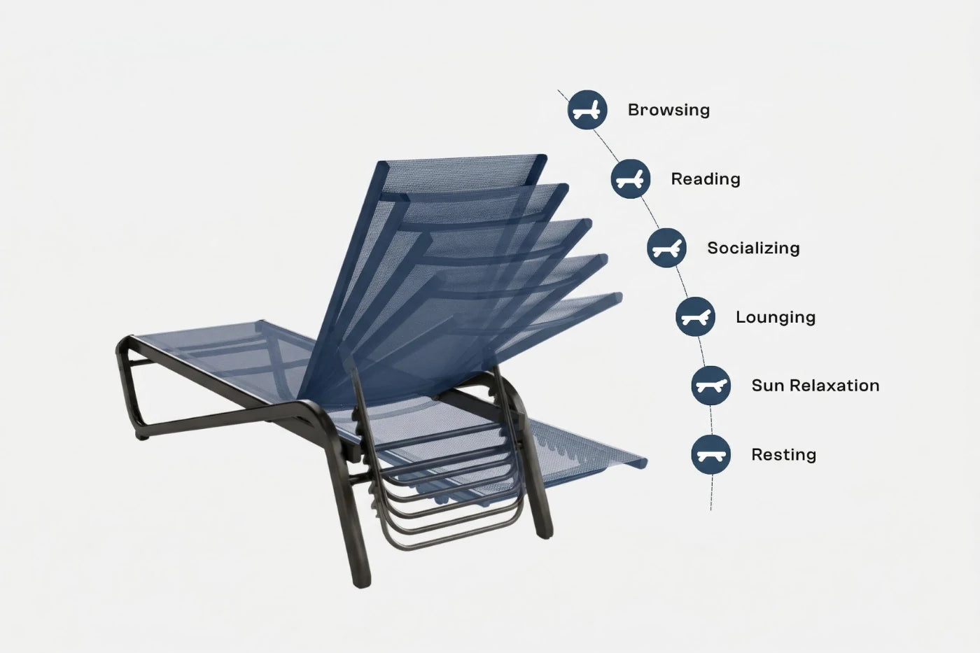 Aluminum Outdoor Chaise Lounge