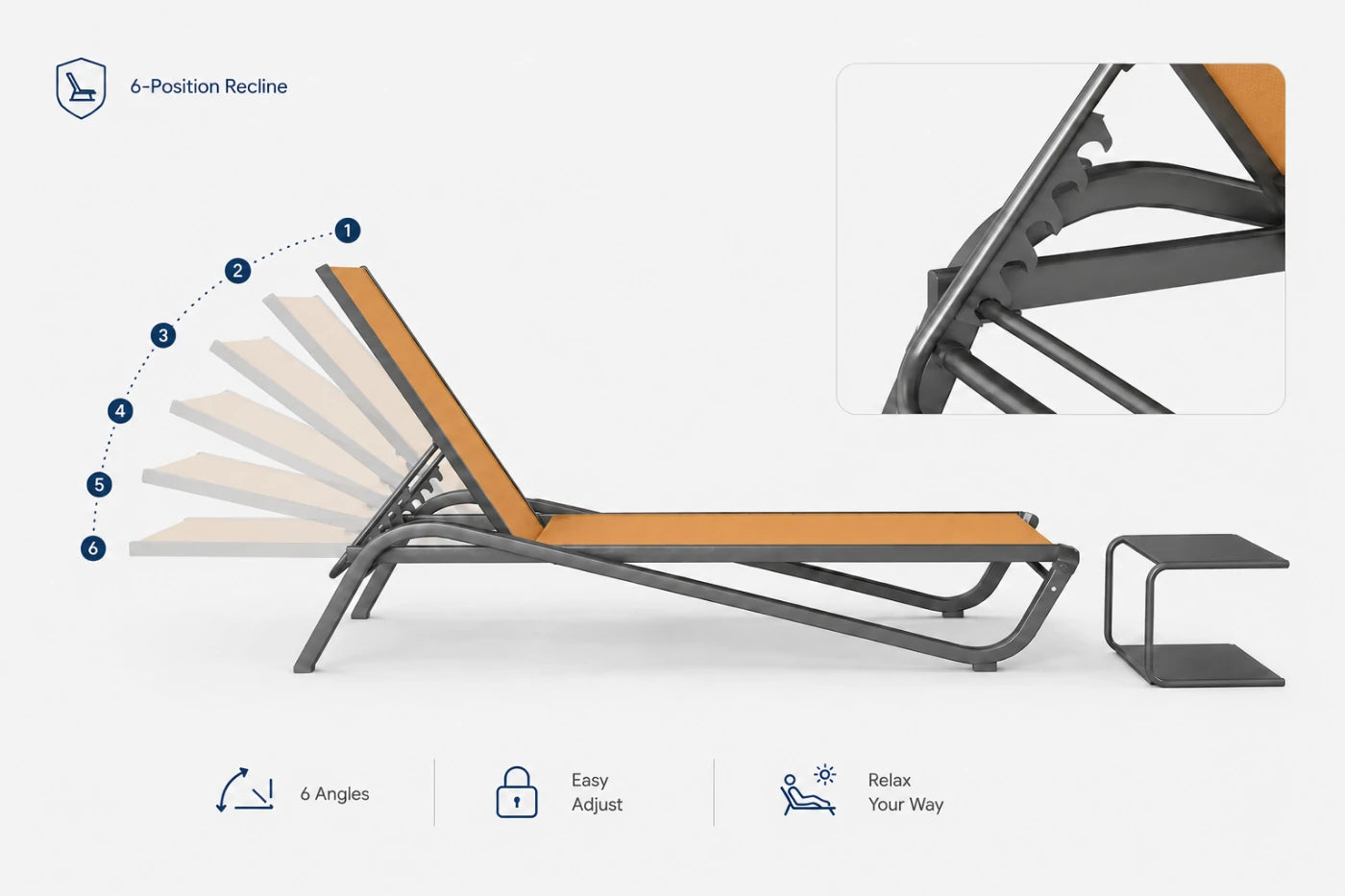 Aluminum Outdoor Chaise Lounge