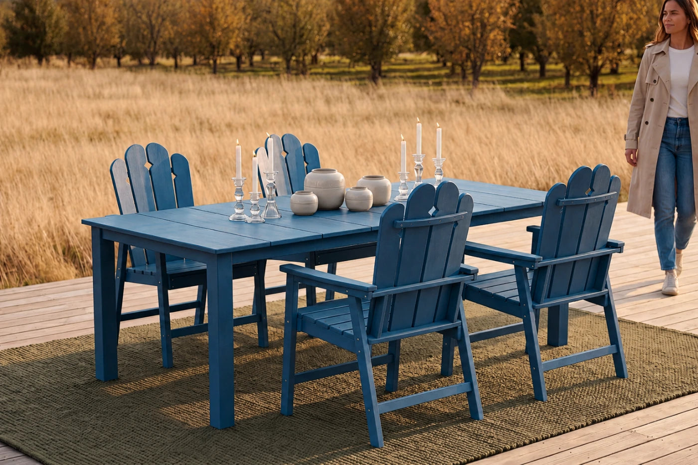 Wave™ All-Weather HDPE Outdoor Dining Set