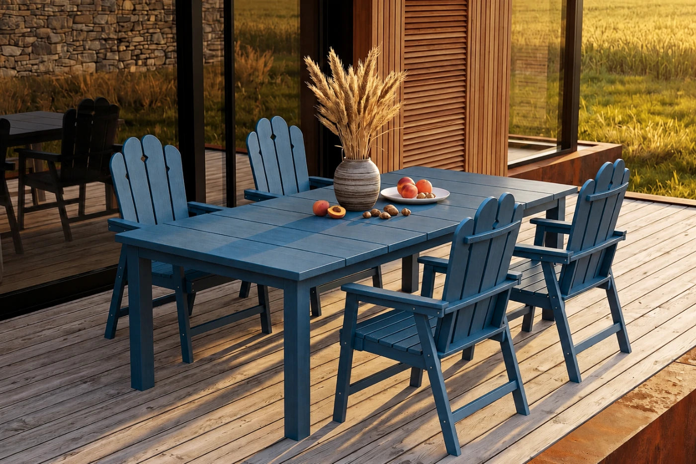 Wave™ All-Weather HDPE Outdoor Dining Set