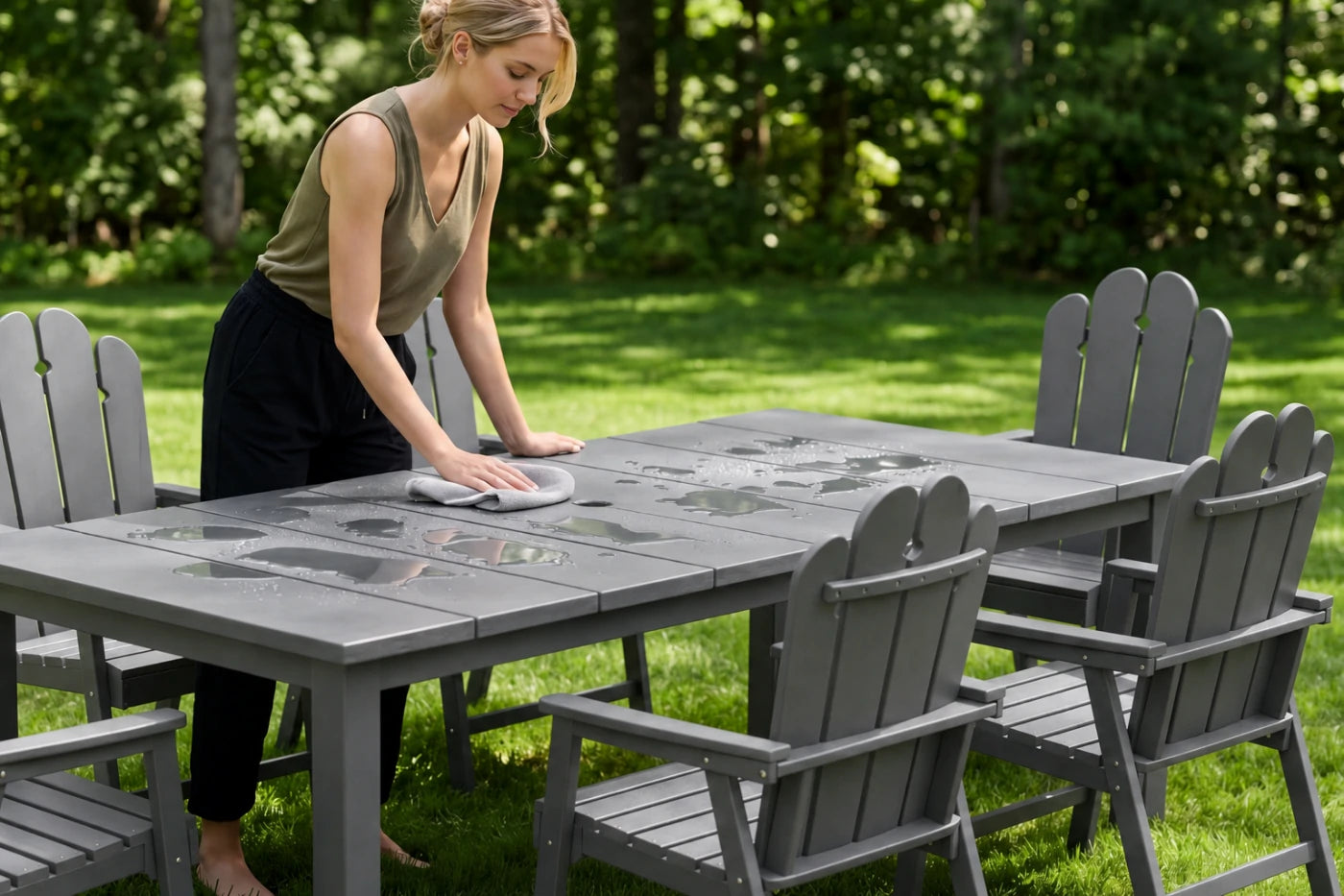 Wave™ All-Weather HDPE Outdoor Dining Set