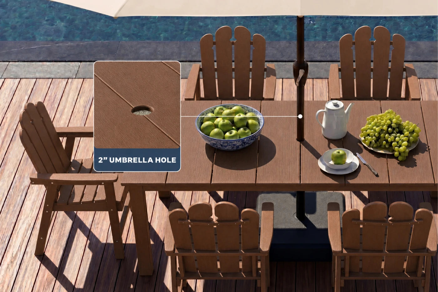 Wave™ All-Weather HDPE Outdoor Dining Set