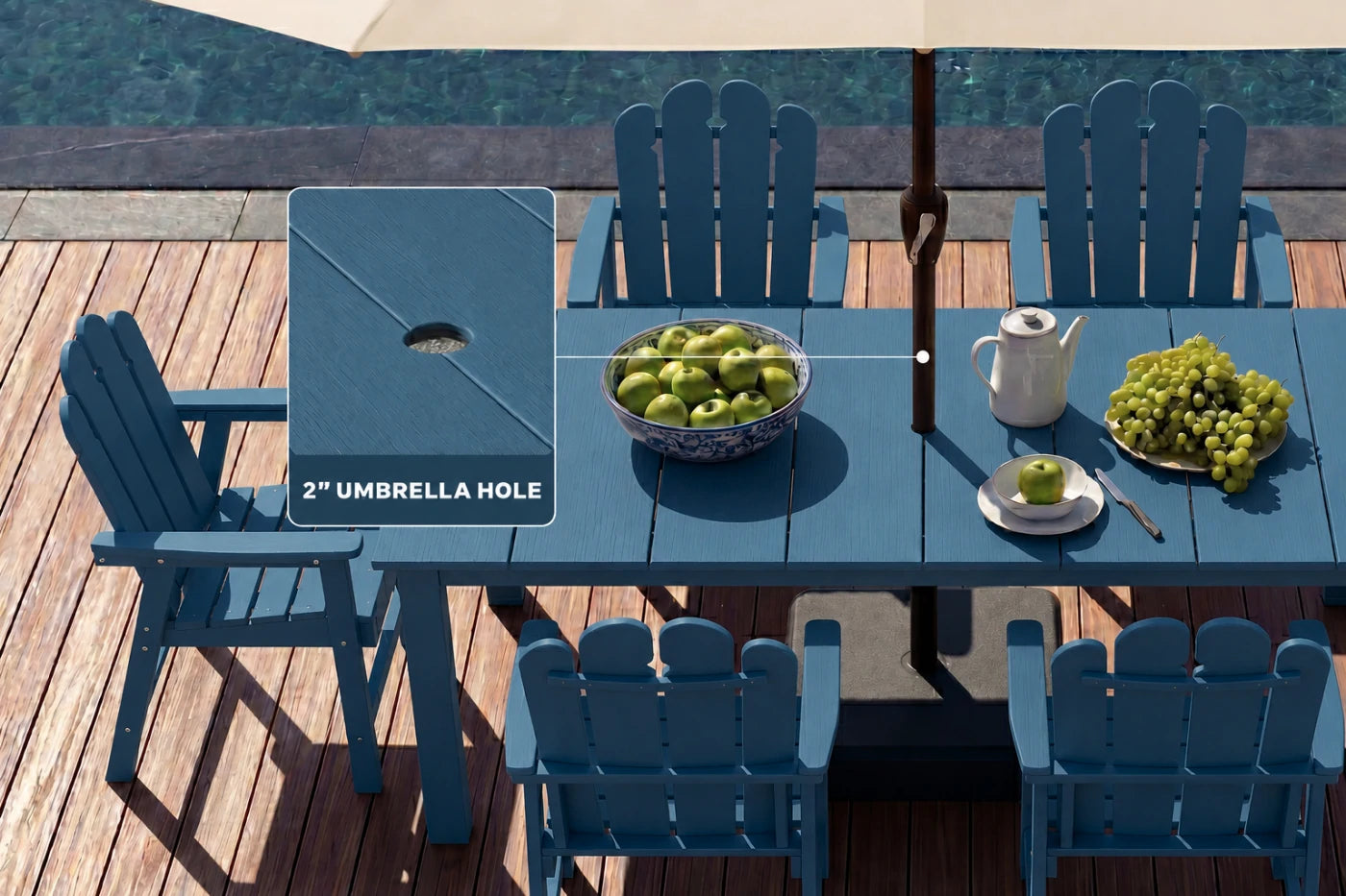 Wave™ All-Weather HDPE Outdoor Dining Set
