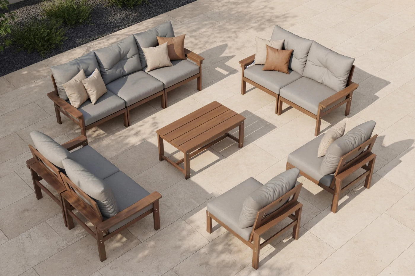 HDPE Sectional Patio Couch Set
