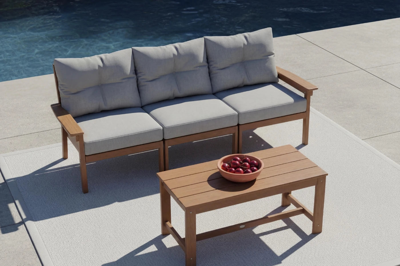 HDPE Sectional Patio Couch Set