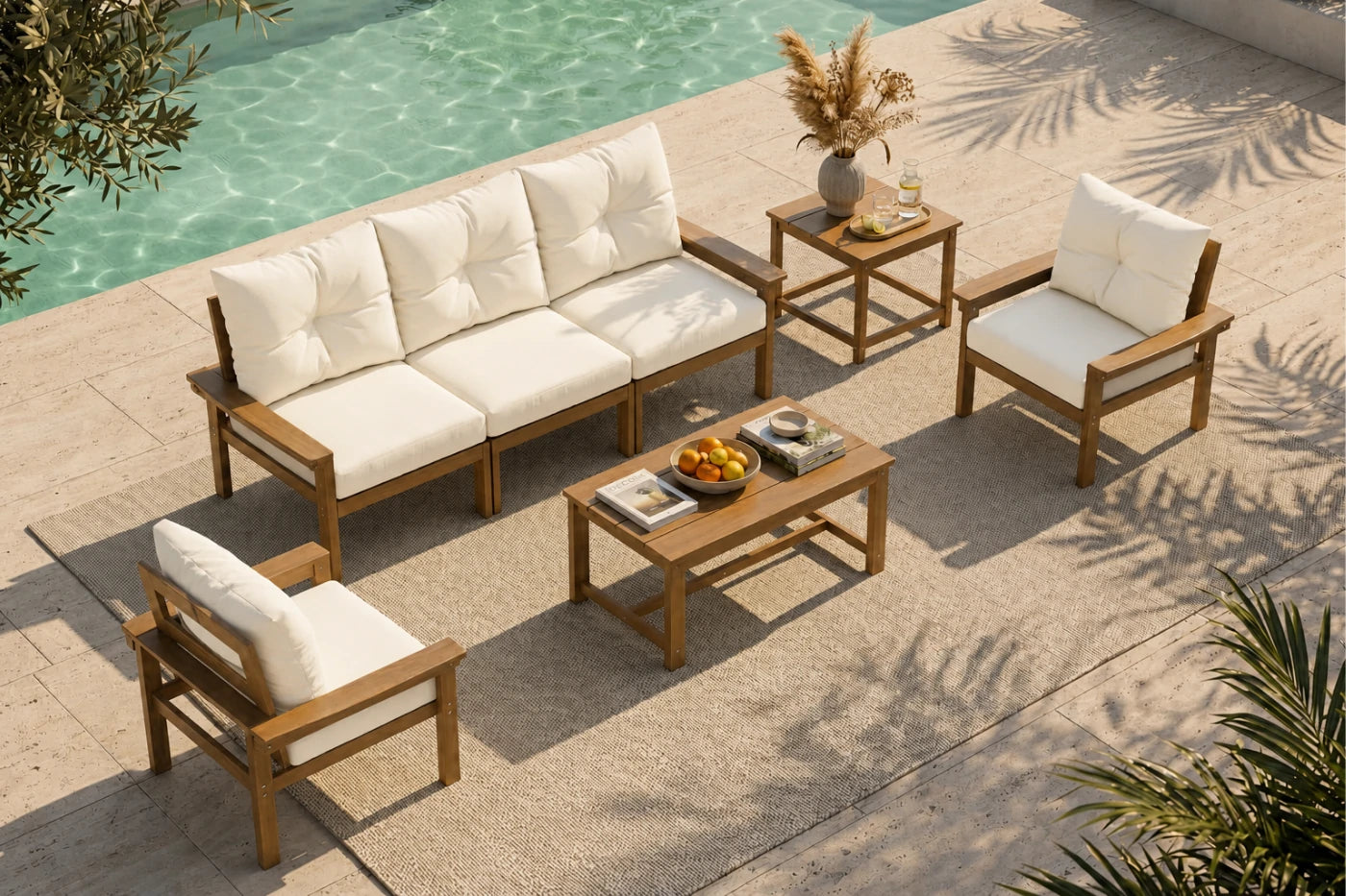 HDPE Sectional Patio Couch Set