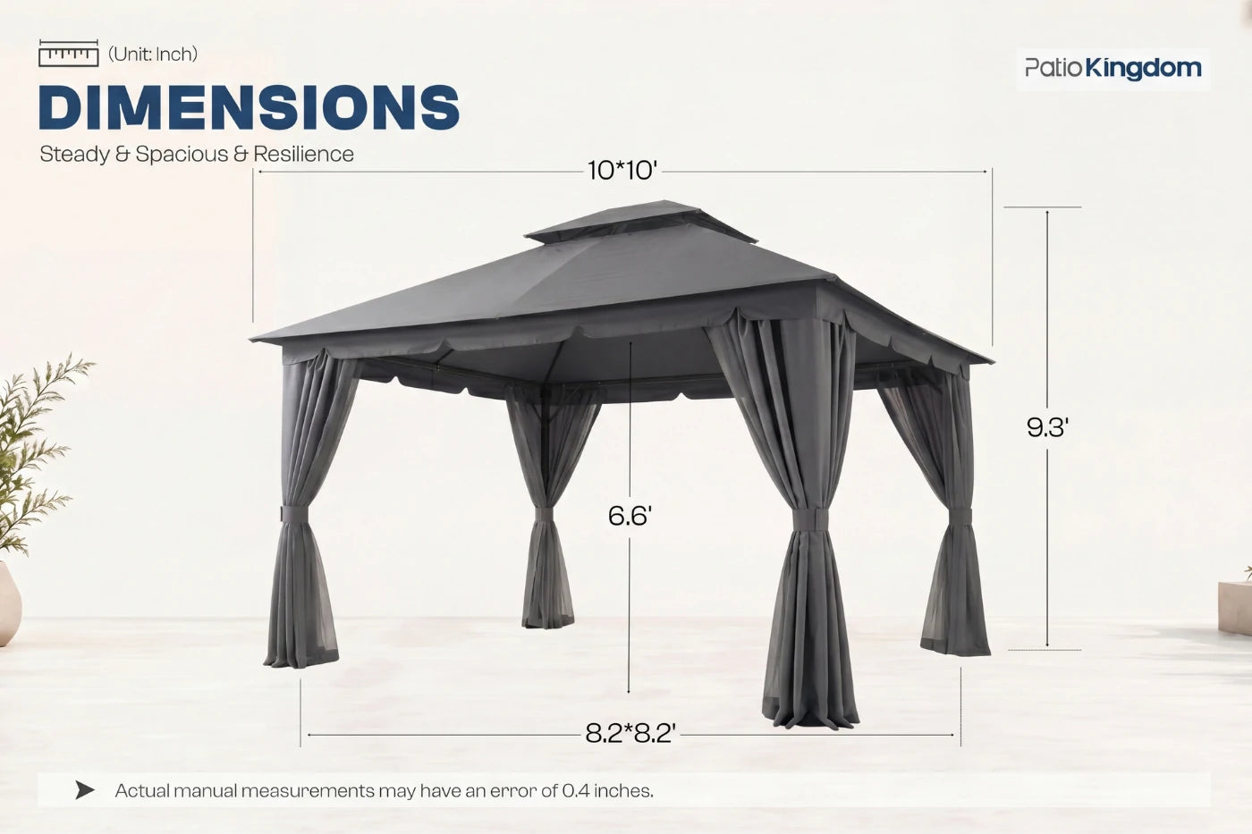 Double Roof Soft Top Gazebo