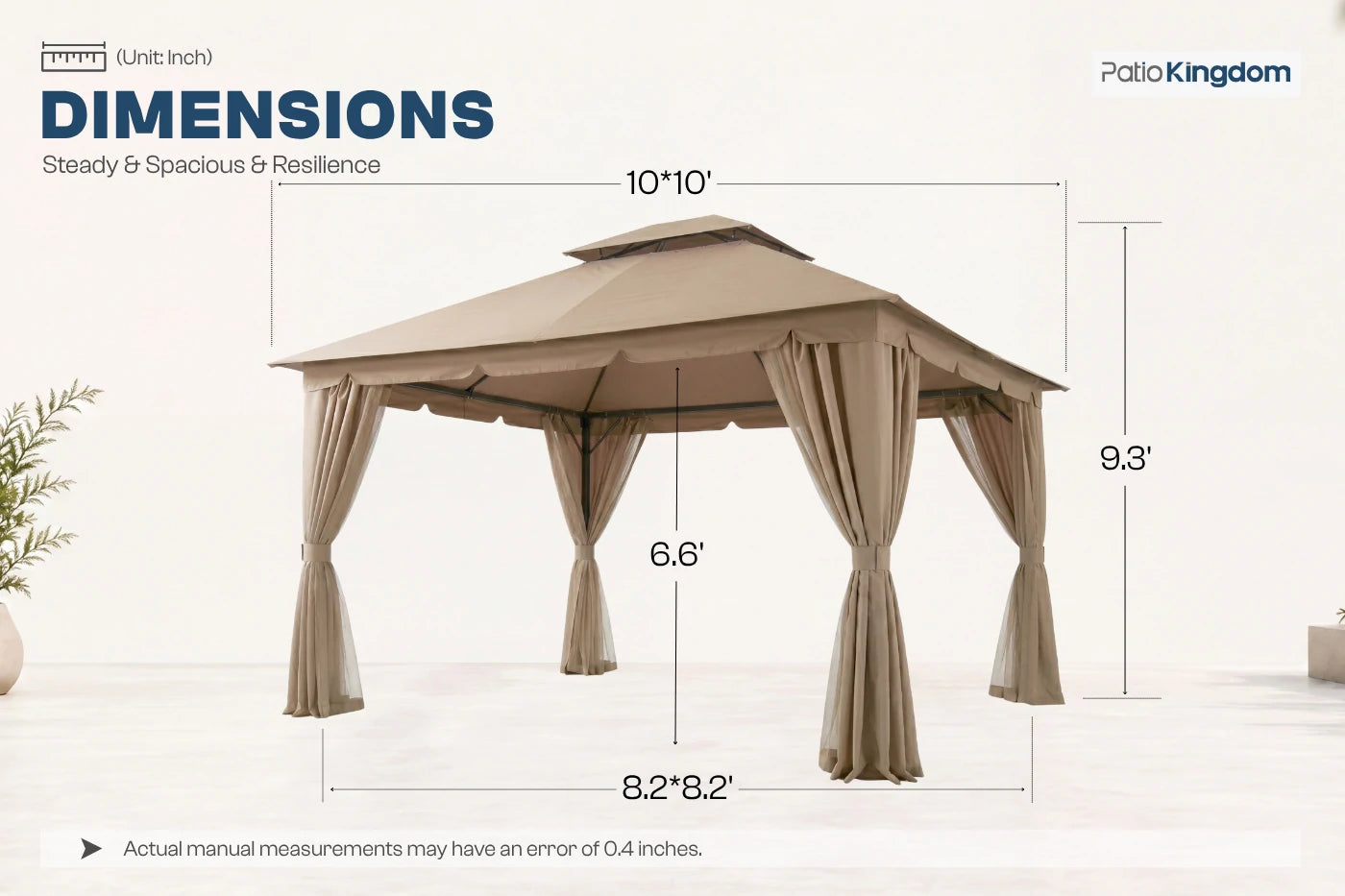 Double Roof Soft Top Gazebo