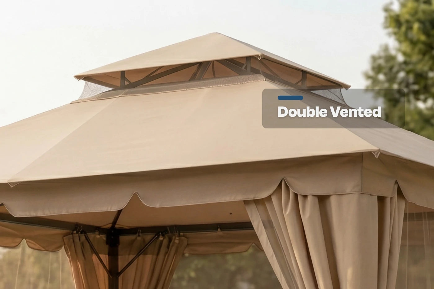 Double Roof Soft Top Gazebo