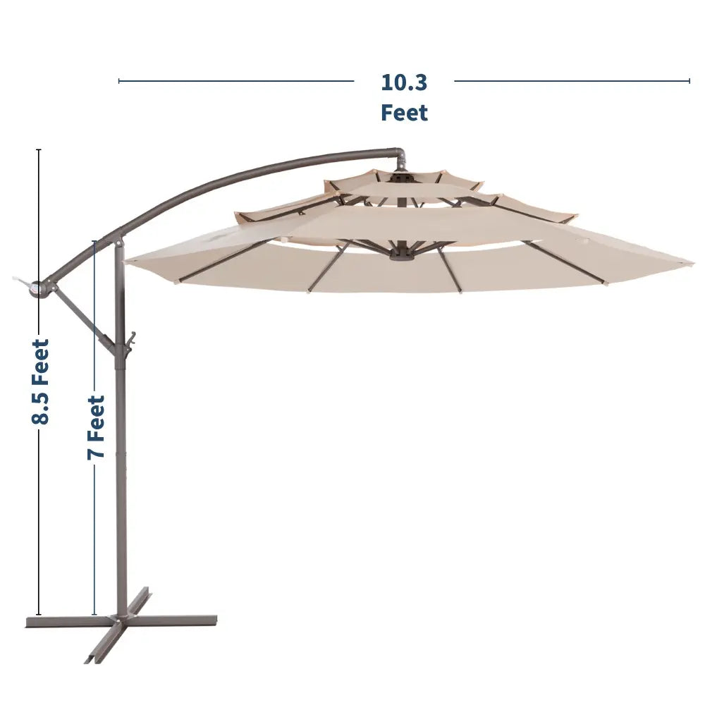 patio kingdom 3tier banana umbrella