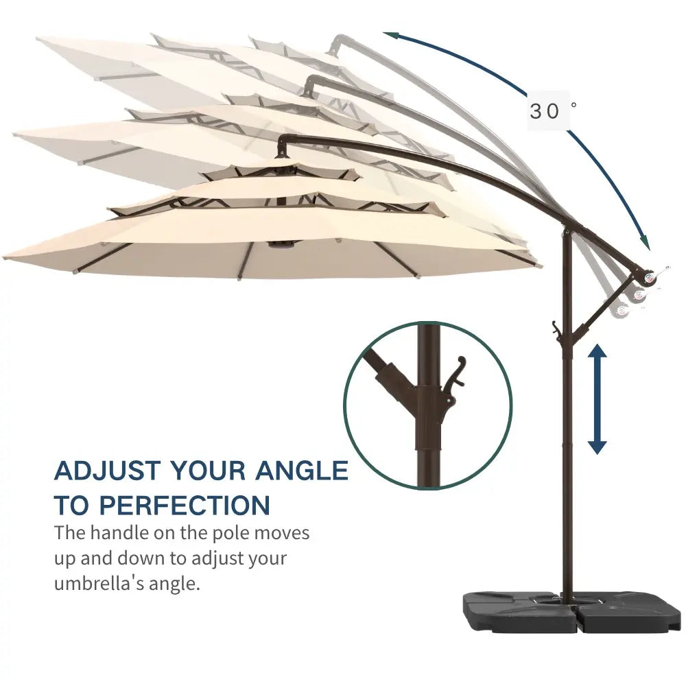 patio kingdom 3tier banana umbrella