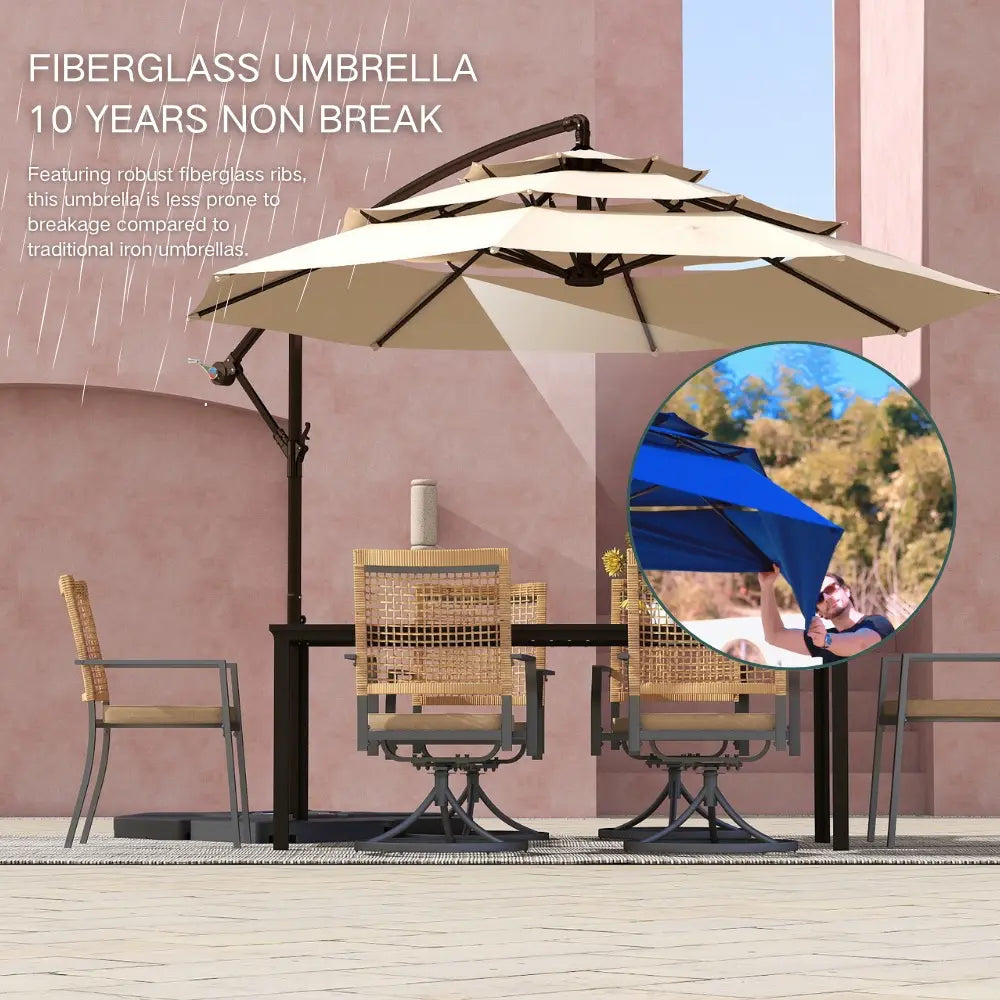 patio kingdom 3tier banana umbrella