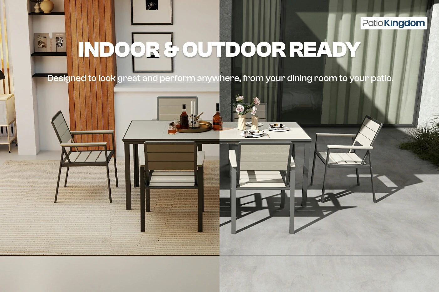 HDPE Outdoor Dining Set for 6