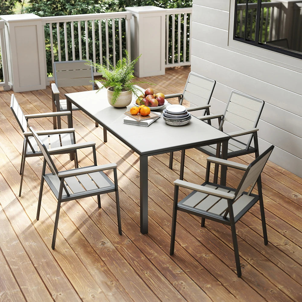 7 Piece Metal Frame Dining Set