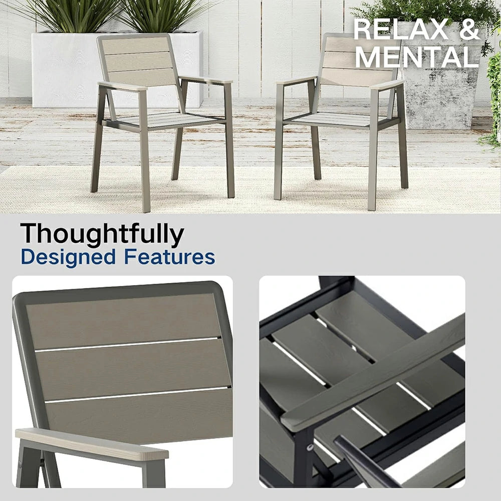 7 Piece Metal Frame Dining Set