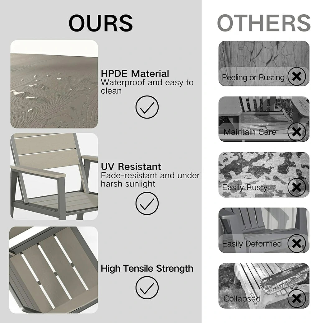 7 Piece Metal Frame Dining Set