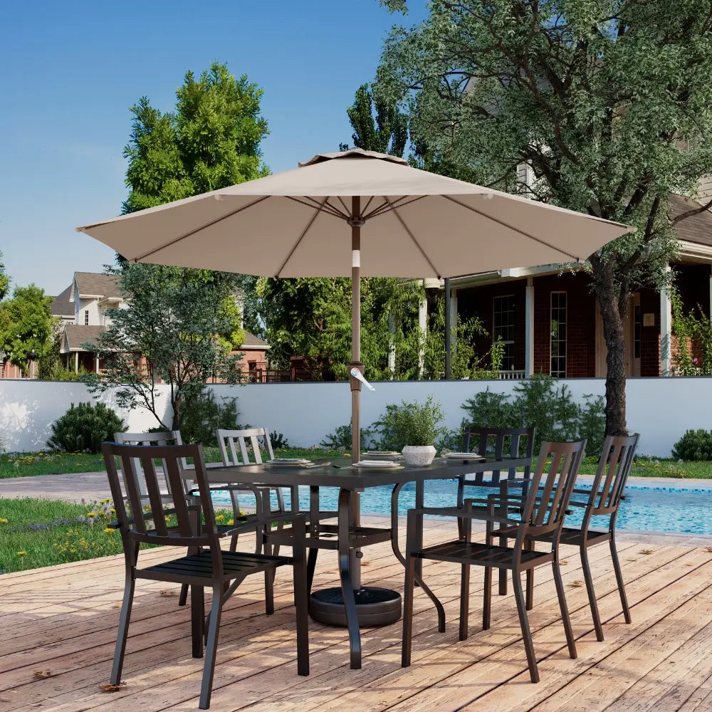 9FT Autotilt Patio Umbrella