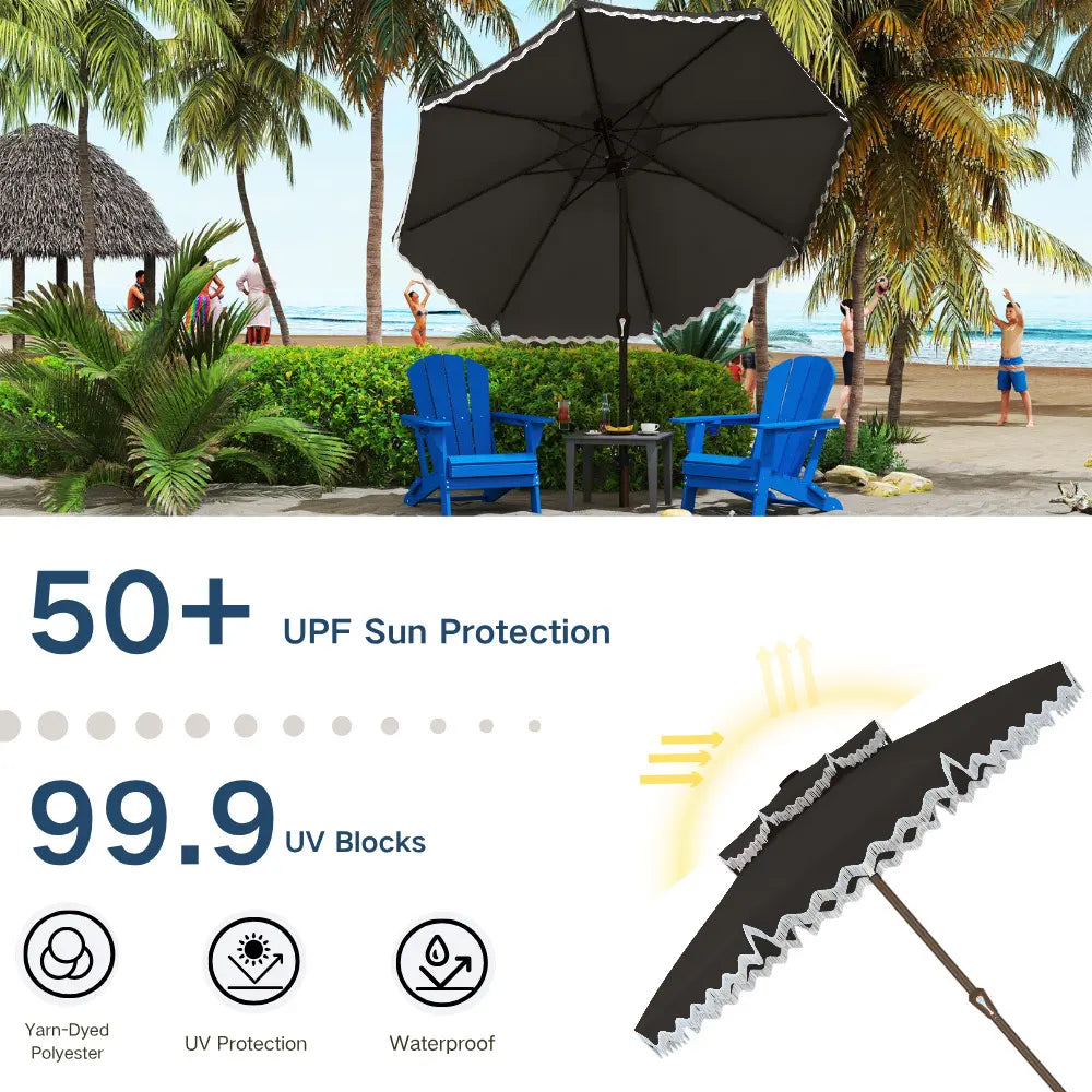 patio kingdom Fringe Patio Umbrella