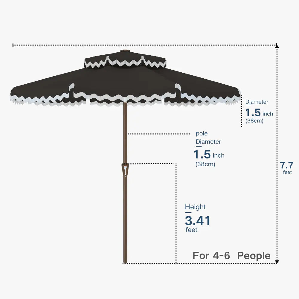 patio kingdom Fringe Patio Umbrella
