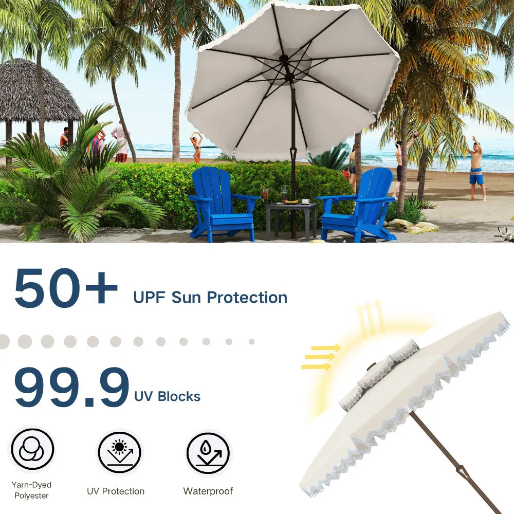patio kingdom Fringe Patio Umbrella