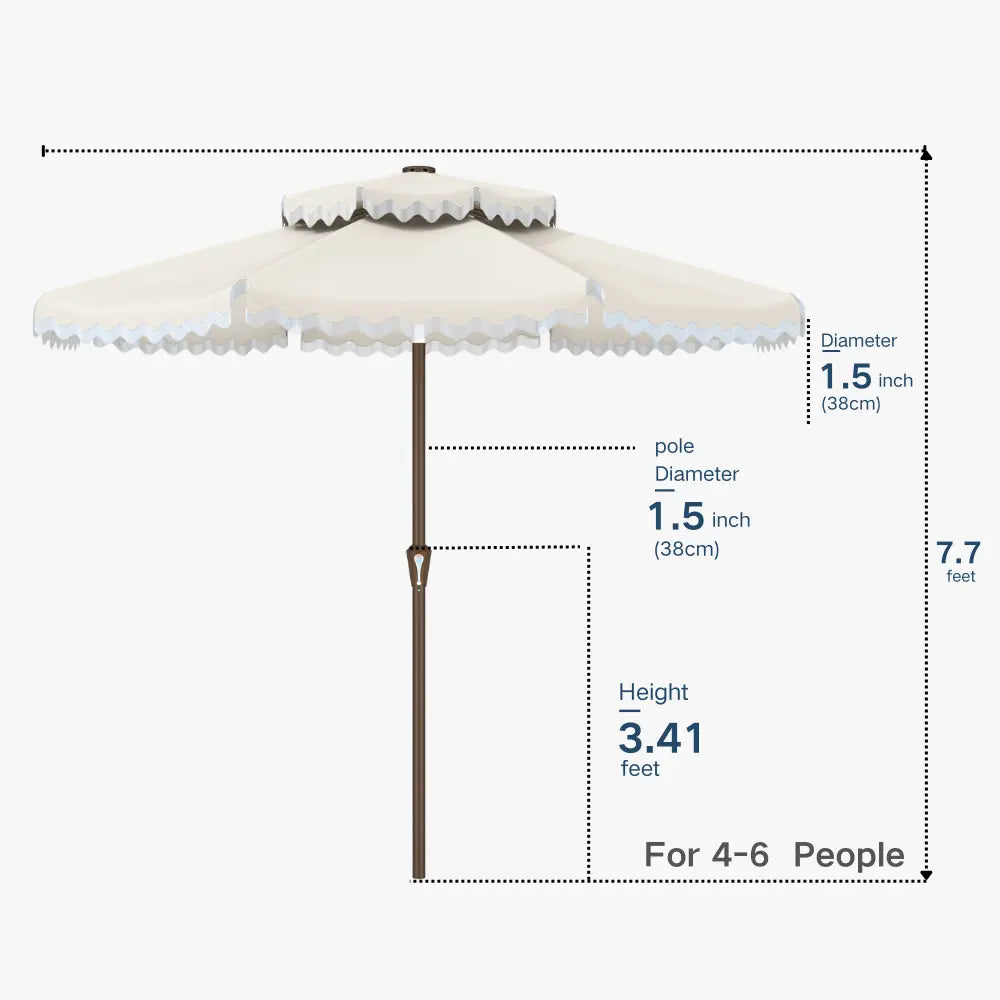 patio kingdom Fringe Patio Umbrella