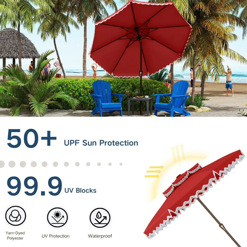 patio kingdom Fringe Patio Umbrella