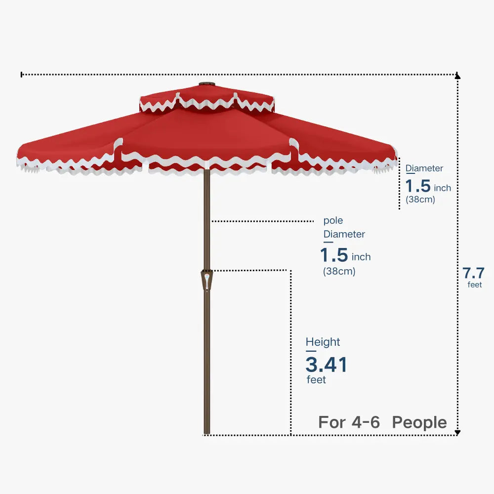 patio kingdom Fringe Patio Umbrella