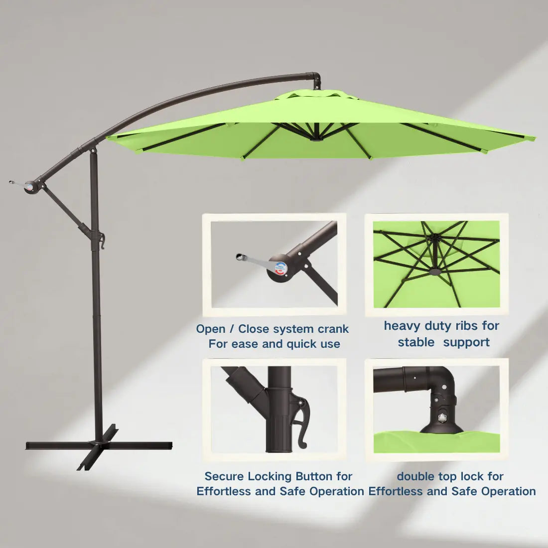 patio kingdom Offset Hanging Umbrella