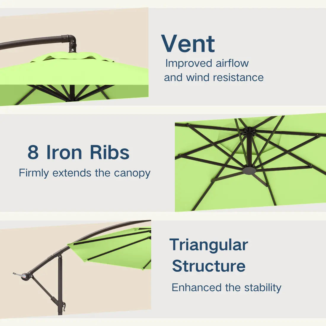 patio kingdom Offset Hanging Umbrella