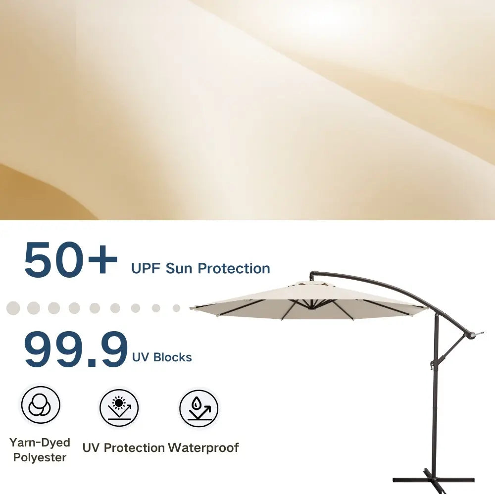 patio kingdom Offset Hanging Umbrella