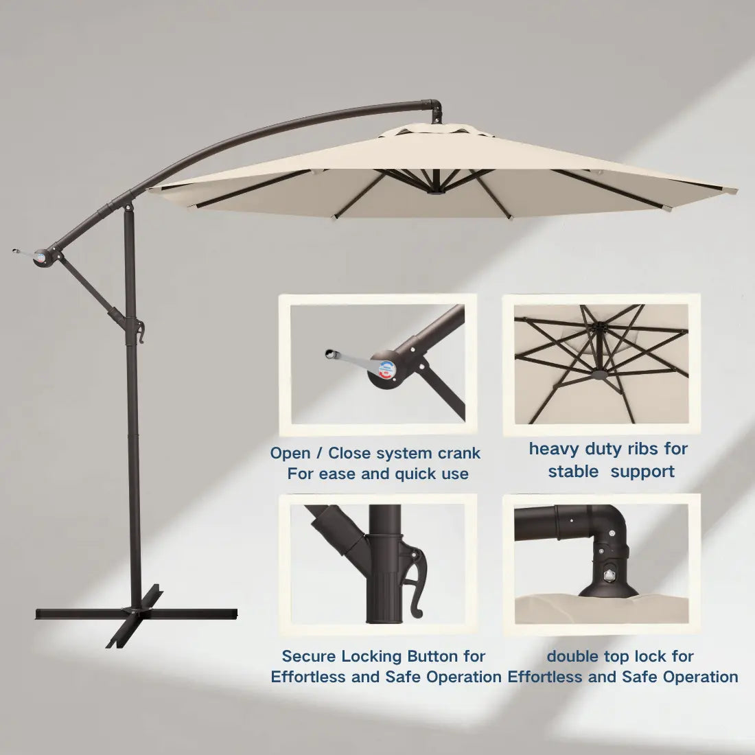patio kingdom Offset Hanging Umbrella