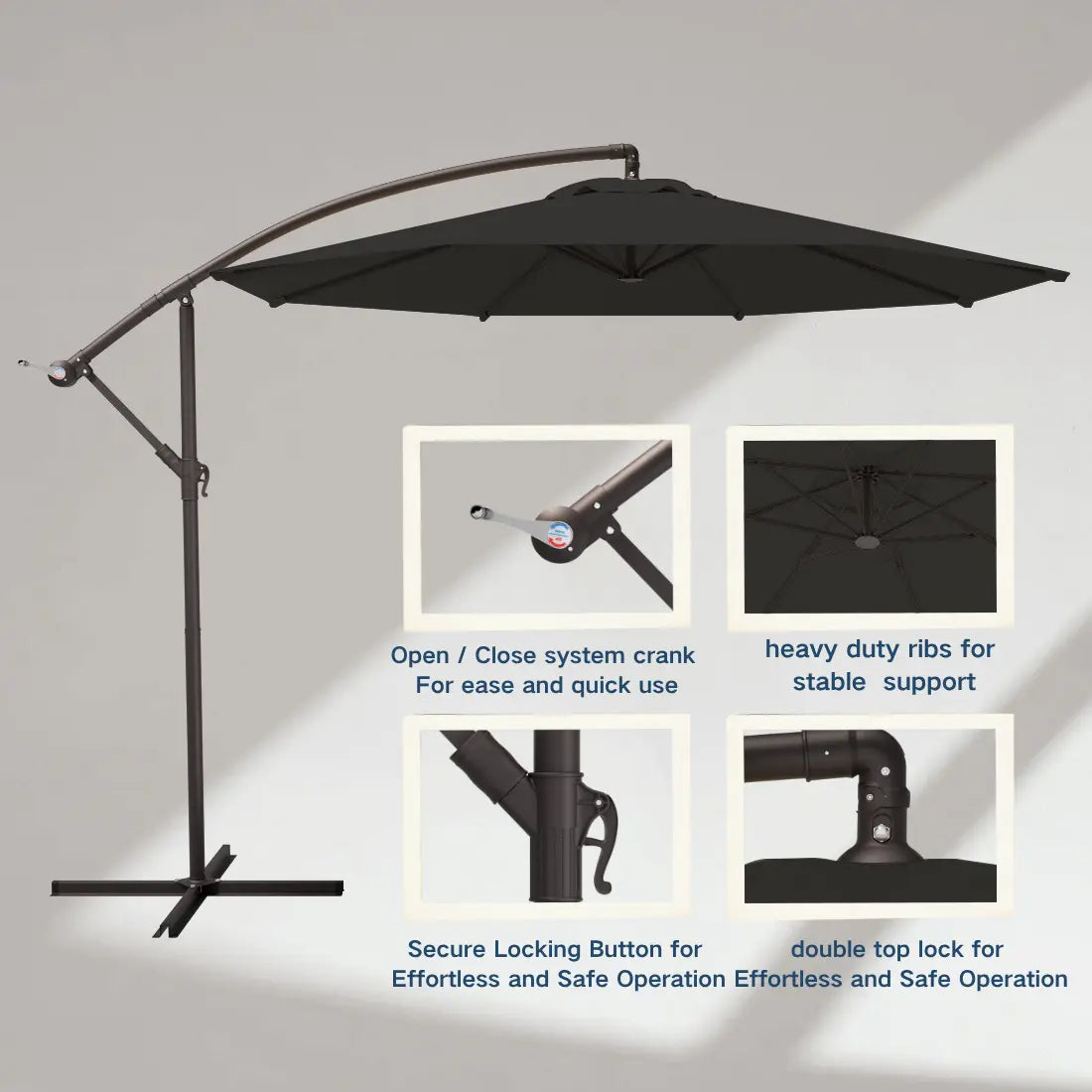 patio kingdom Offset Hanging Umbrella