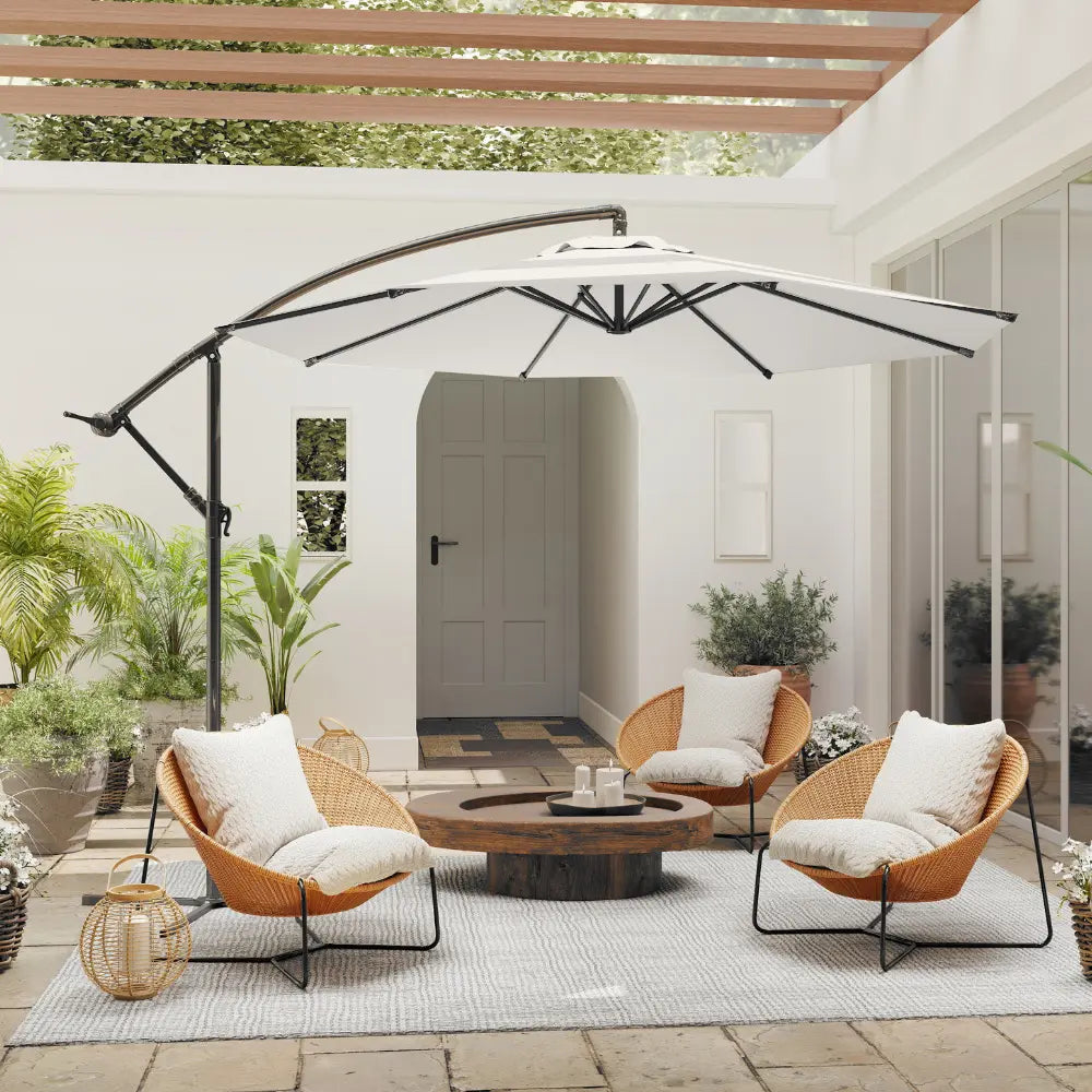 patio kingdom Offset Hanging Umbrella