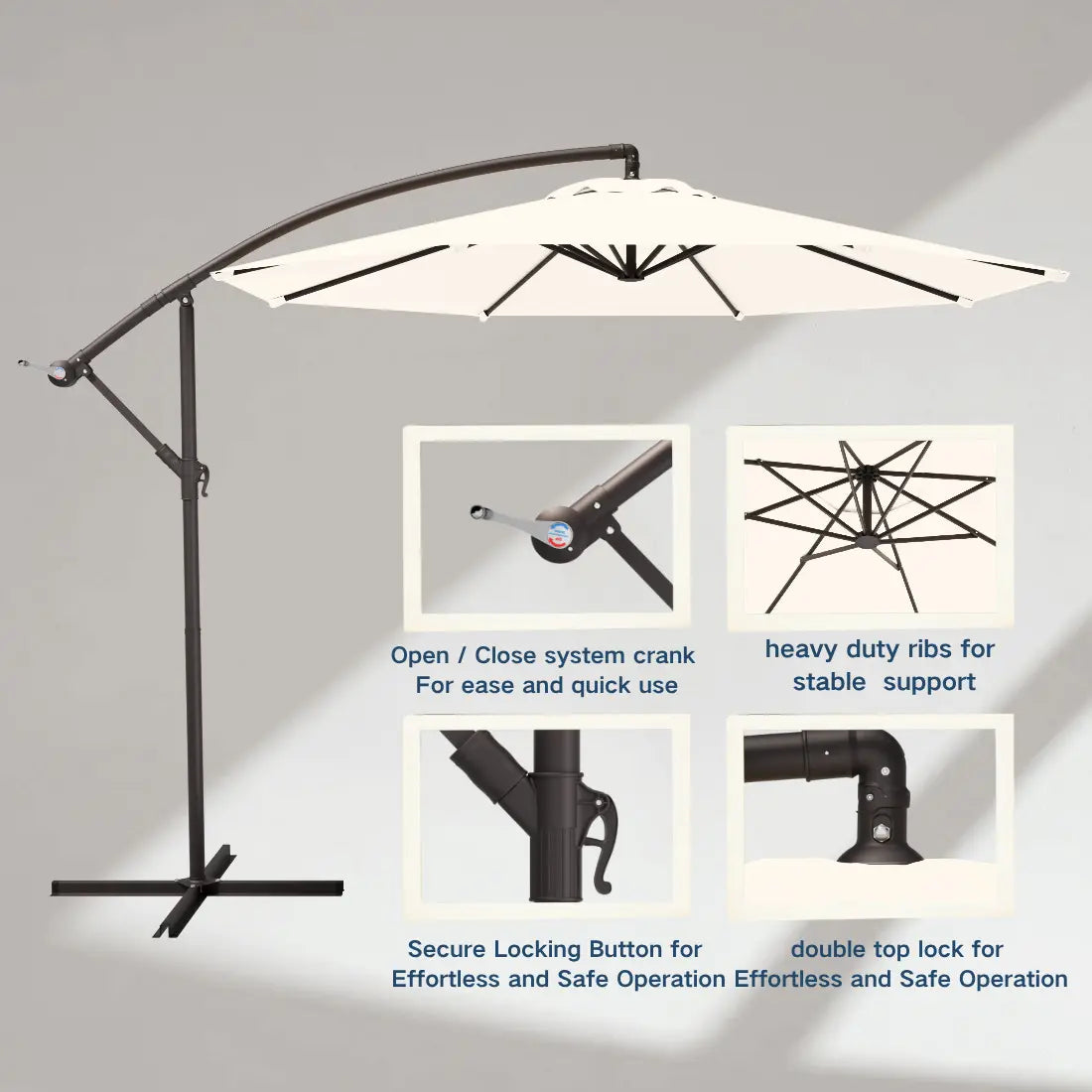 patio kingdom Offset Hanging Umbrella