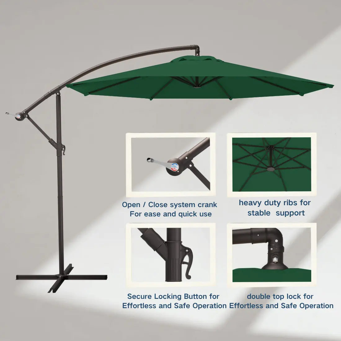patio kingdom Offset Hanging Umbrella